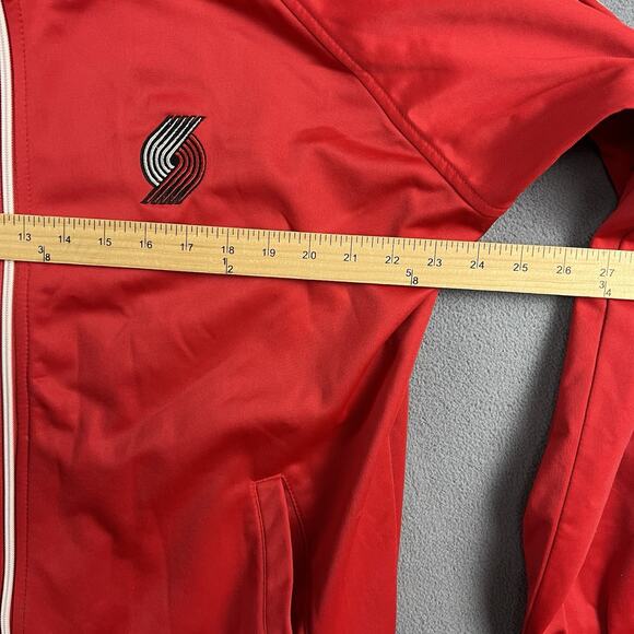 Adidas Portland Trail Blazers Jacket Mens 2XL Red Basketball NBA Full Zip - Picture 4 of 5